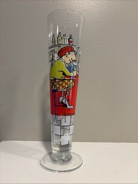 RARE VTG Ritzenhoff German Beer Glass/Pilsner 2000 Iris Kuhlmann Design